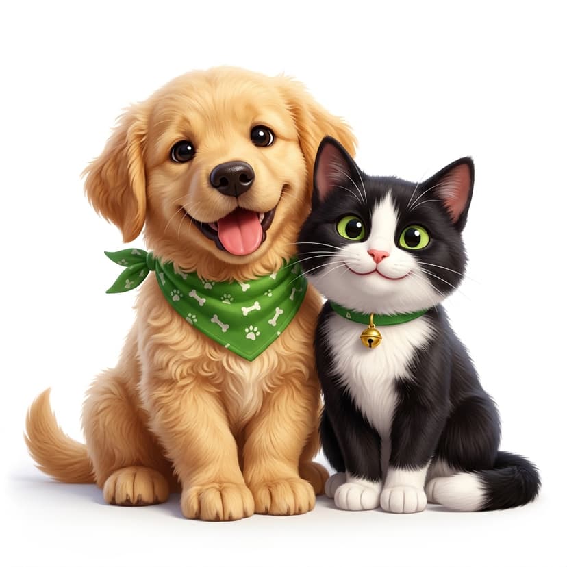Happy dog and cat - Kukku Pets wellness companions